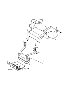 Muffler Diagram and Parts List for 351700-1114  Briggs and Stratton Engine